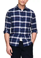 Brushed Shadow Check Printed Shirt