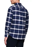 Brushed Shadow Check Printed Shirt