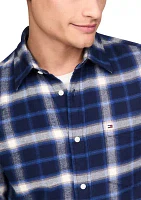 Brushed Shadow Check Printed Shirt