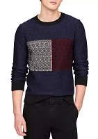 Fair Isle Flag Crew Neck Sweater