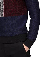 Fair Isle Flag Crew Neck Sweater