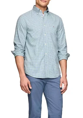 Flex Regular Fit Gingham Poplin Shirt