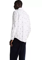 Oxford Embroidered Printed Shirt