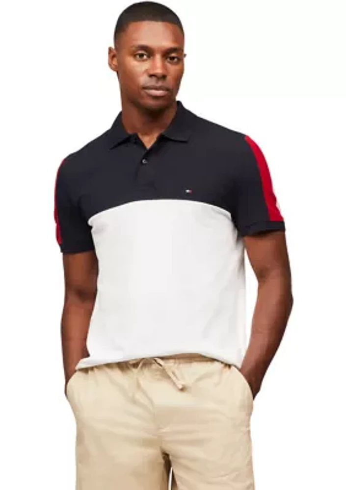 Men's Regular Fit Color Blocked Polo Shirt