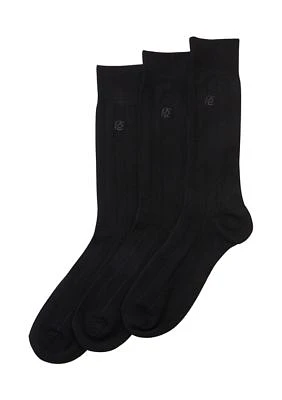 Solid 3-Pack of Crew Socks