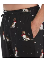 Winter Dog Printed Deluxe Touch Pajama Pants