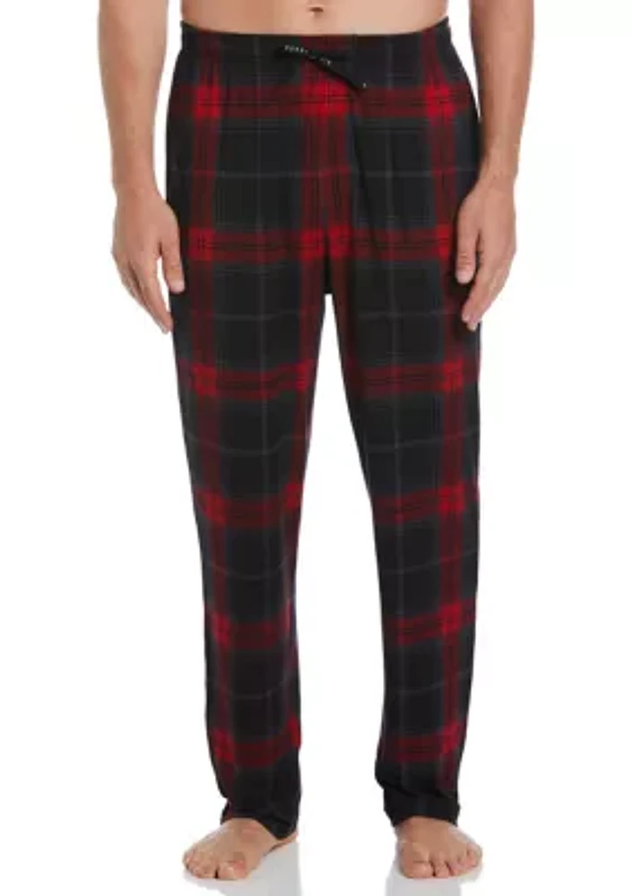 Twill Plaid Printed Deluxe Touch Pants