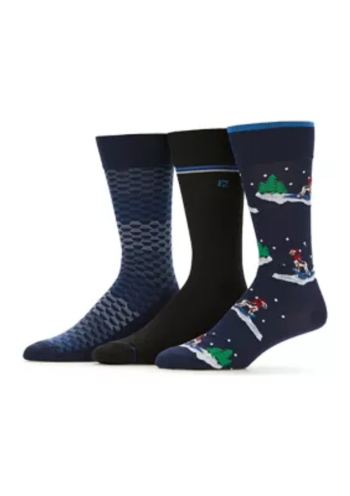 Holiday Printed Socks - 3 Pack