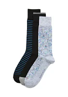 19th Hole Striped Dress Socks - 3 Pack 