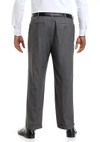 Big & Tall Cross Hatch Pleated Pants