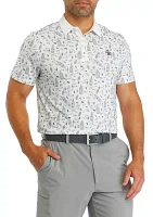 Martini Print Polo Shirt