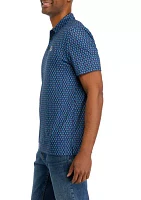 Men's Short Sleeve Printed Polo Shirt