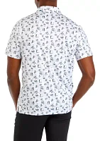 Men's Retro Arcade Printed Polo Shirt