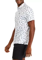 Men's Retro Arcade Printed Polo Shirt