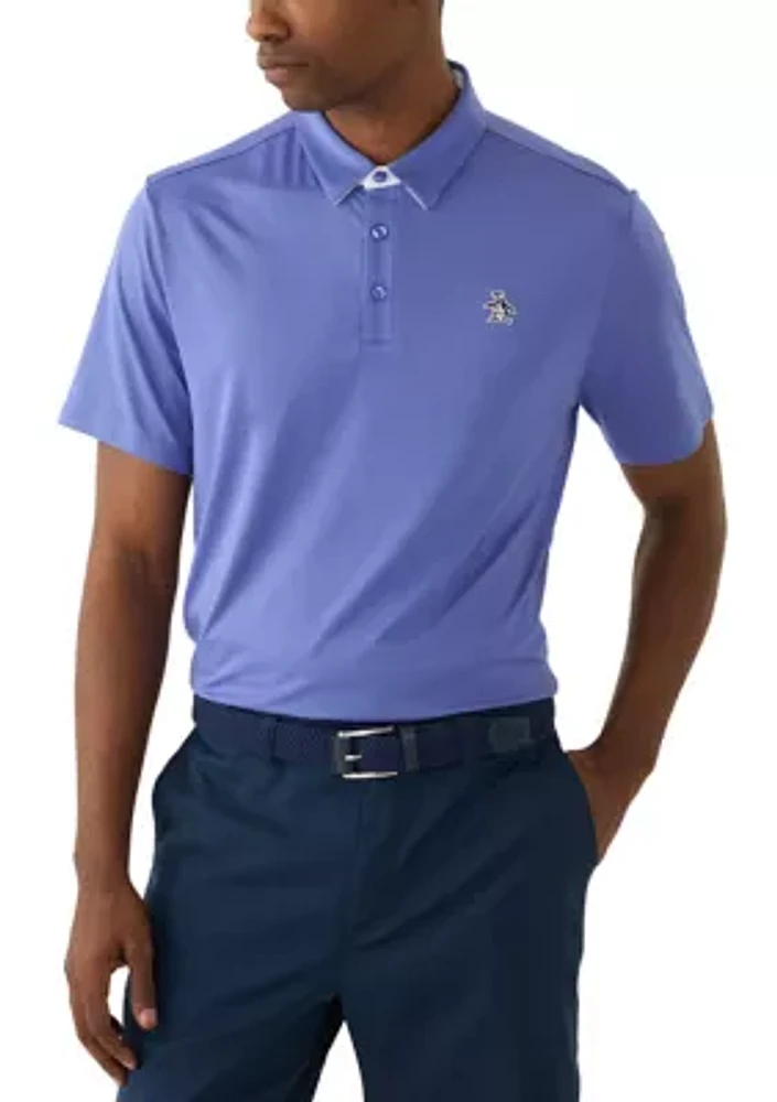 Men's Solid Logo Polo Shirt