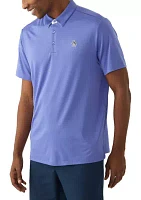 Men's Solid Logo Polo Shirt