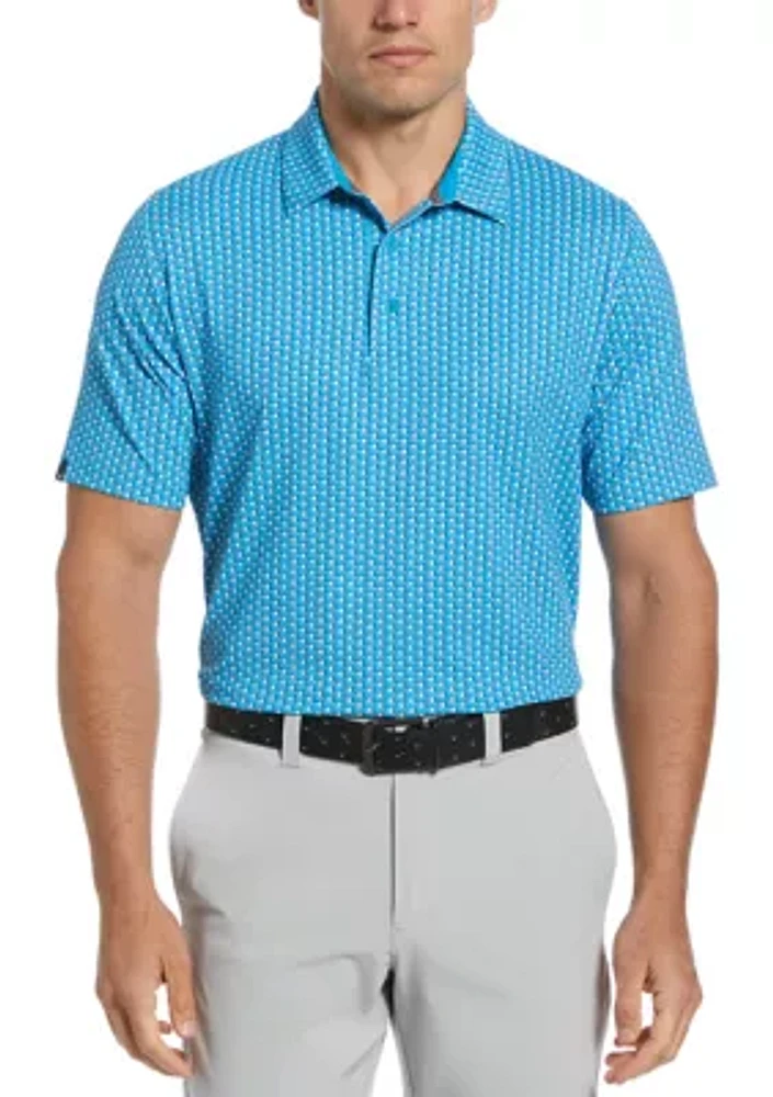 Men's Chevron Geometric Print Golf Polo Shirt