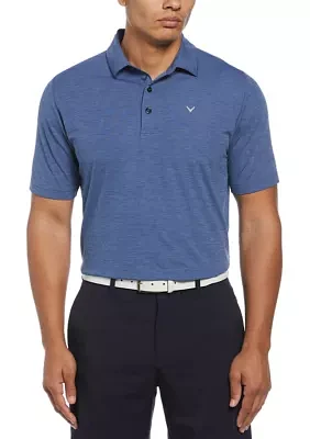 Big & Tall Ventilated Heather Jacquard Golf Polo Shirt