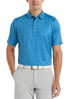 Big & Tall Trademark Shape Shifter Chevron Print Short Sleeve Golf Polo Shirt