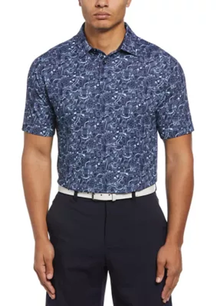 Men's Golf Cart Drink Print Shirt