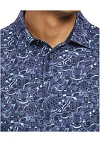 Men's Golf Cart Drink Print Shirt