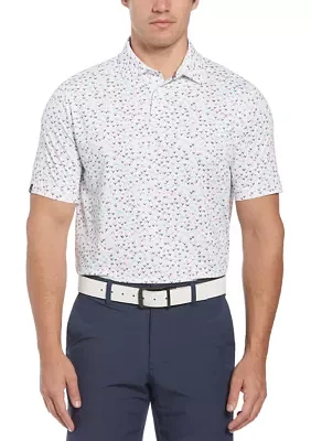 Men's Confetti Print Polo Shirt