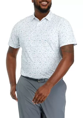 Big & Tall Printed Swing Tech™ Polo Shirt