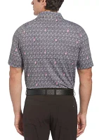 Big & Tall Short Sleeve Allover Scotch Print Polo Shirt