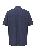 Big & Tall Short Sleeve All Over Trademark Print Polo Shirt