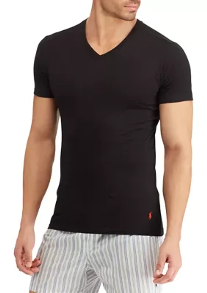 Slim Fit V-Neck Undershirts - 3 Pack