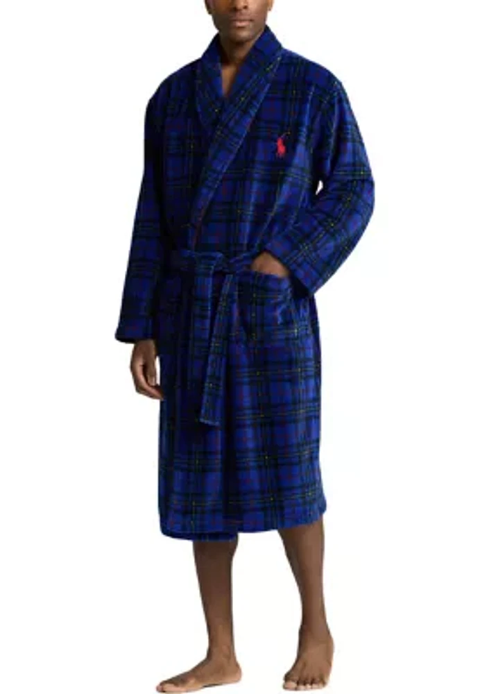 Royal Plaid Microfiber Robe