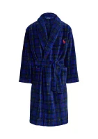 Royal Plaid Microfiber Robe