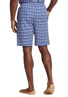 Plaid Woven Sleep Shorts