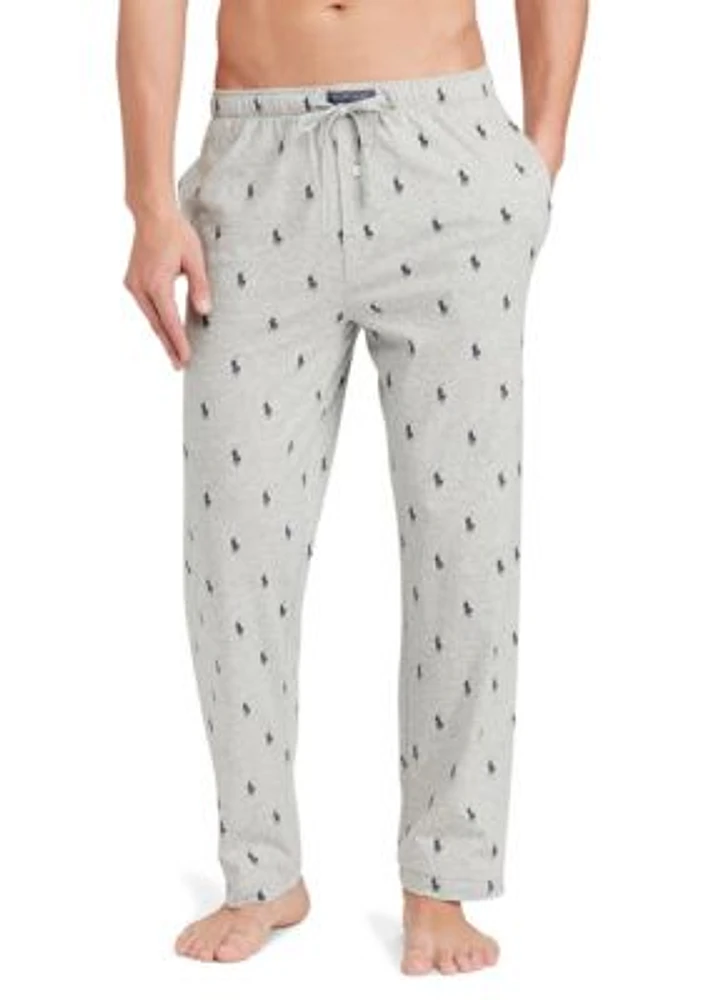 Pony-Print Jersey Pajama Pant