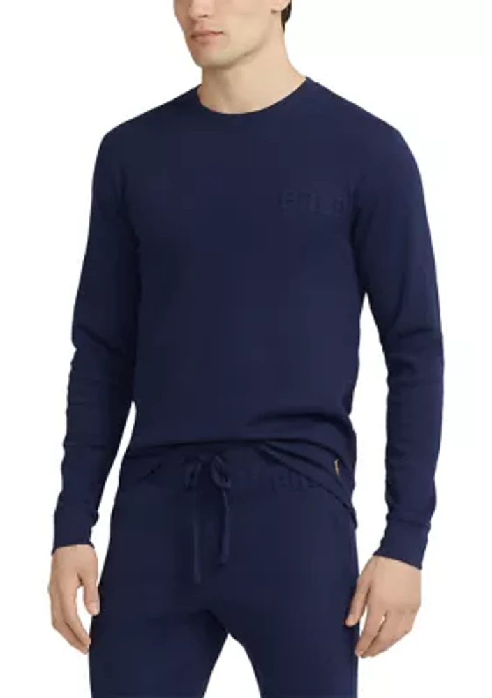 Navy Embossed Thermal Sleep Shirt