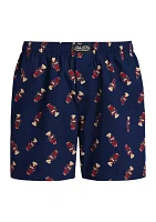 Woven Allover Print Bear Boxers