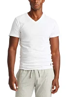 Slim Fit Cotton V-Neck Undershirts - 5 Pack