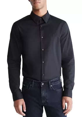 Men's Stretch Cotton Slim Button Down Shirt