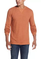 Men's Waffle Knit Crew Neck Shirt