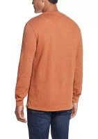 Men's Waffle Knit Crew Neck Shirt