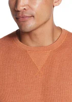 Men's Waffle Knit Crew Neck Shirt