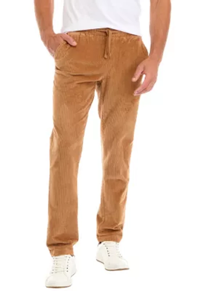 Men's Corduroy Pants with Stretch Waistband