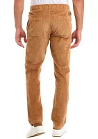 Men's Corduroy Pants with Stretch Waistband