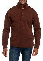 Men's Button Snap Fleece Sweater