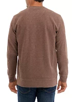 Men's Long Sleeve Brushed Crew Neck Knit Pullover