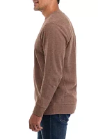 Men's Long Sleeve Brushed Crew Neck Knit Pullover