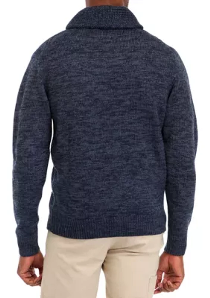 Men's Chunky Cable Knit Fisherman Toggle Sweater