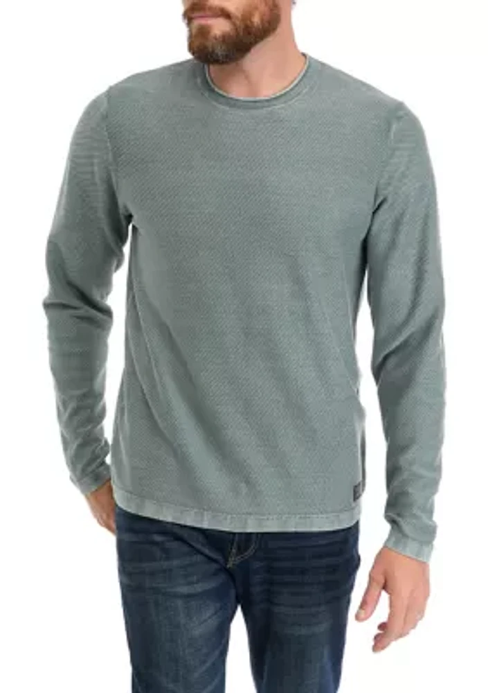 Men's Twill Roll Neck Stonewash Sweater