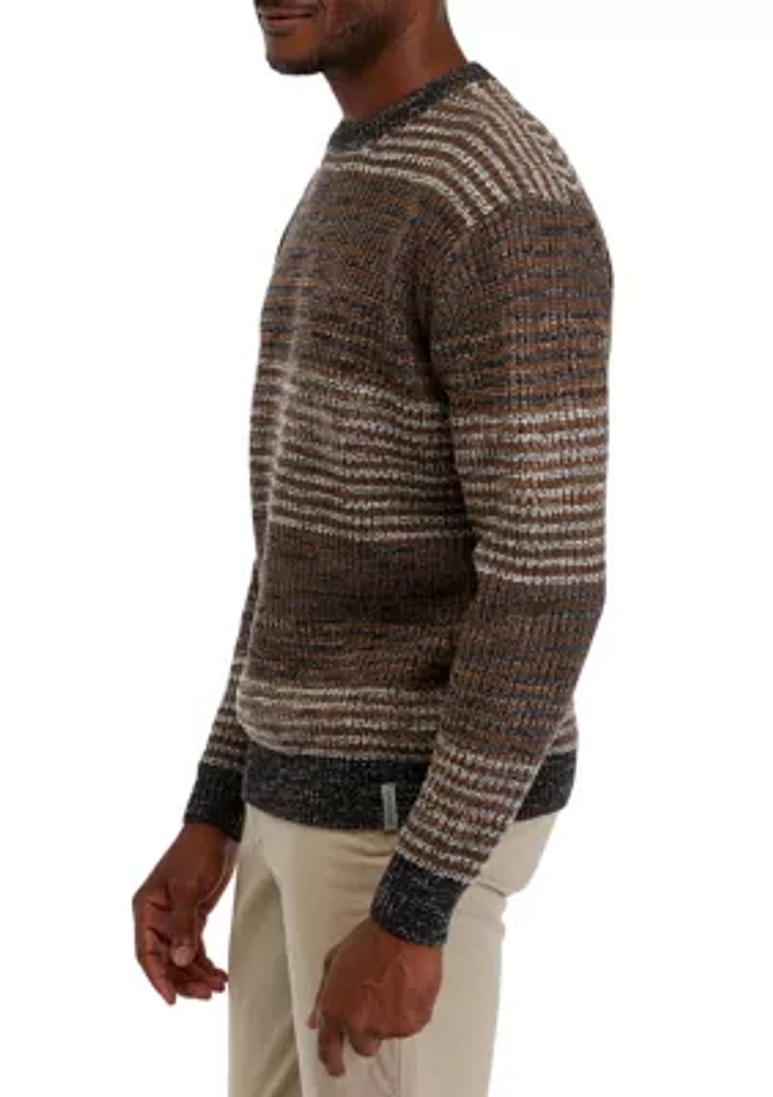 Men's Mixed Stripe Crew Neck Sweater