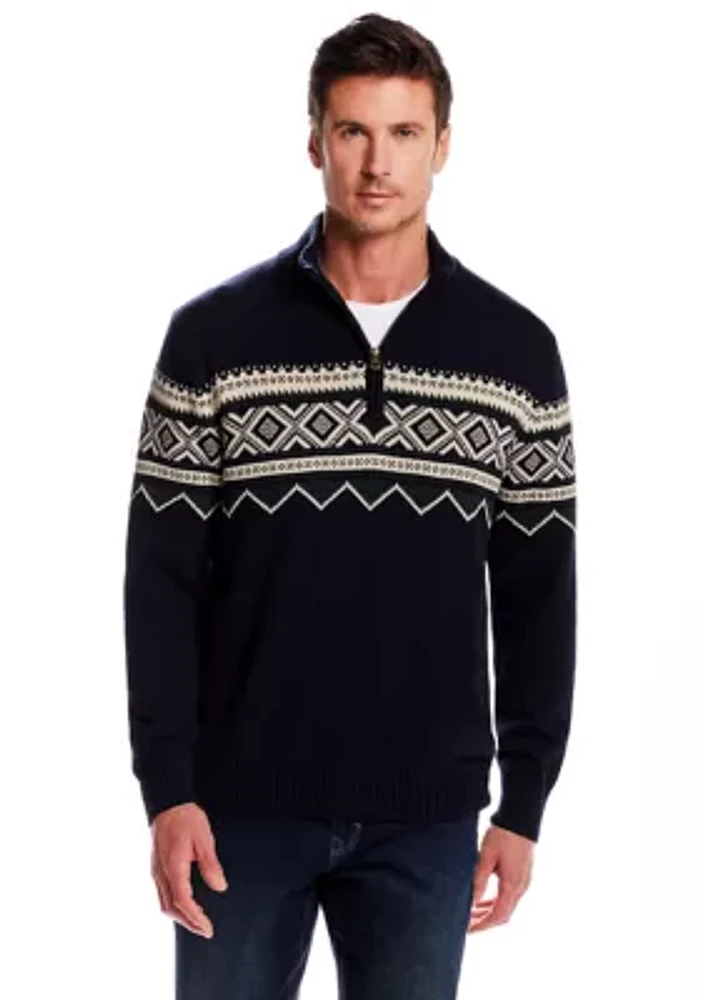 Men's Nordic Quarter Zip Sweater